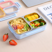 Boîte à lunch scellée en acier inoxydable 304 de haute qualité 2026, compatible micro-ondes, portable, pour étudiants et employés de bureau