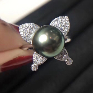 Support d'accessoires en argent S925 pour bijoux DIY avec perles rondes de 7-9 mm 10423-Simple Support pour perles en vrac - Product Image 1