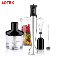 Mixeur Plongeant 1000W 2 Vitesses Commande par Bouton Poussoir 2 Lames Multifonctionnel