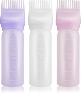 Bouteille applicatrice de teinture capillaire 6 oz à peigne pour racines, vente directe usine, personnalisable (logo/couleurs), également pour huile capillaire - Product Image 1