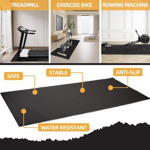 Tapis de protection pour vélo et tapis de course Peloton, PVC 6 mm, 36x78 po, amorti, antidérapant, résistant aux taches, lavable, couleur personnalisable, pour l'exercice à domicile moderne - Product Image 5