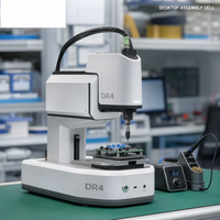 Bras robotisé de bureau industriel 4 axes DR4 pour assemblage électronique avec moteur pour tâches de bobinage de circuits imprimés, charge utile 500g, portée 440mm, DC 12V