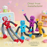 Robot jouet Zhejiang transfrontalier à ventouse lumineuse et extensible, nouveauté anti-stress