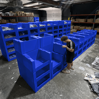 Bac de tri empilable en polypropylène alvéolaire (PP) 3-5 mm, étanche, pour centre de distribution et stockage logistique