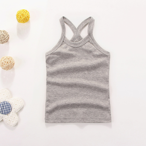 Hot Selling Four Seasons Section Children's Undershirt Cotton Solid Color <strong>Boys</strong> Tank Tops Girls Sleeveless <strong>Shirt</strong> - Product Image 6