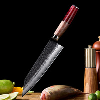 Couteau de cuisine japonais Kiritsuke Amber 8 pouces en acier Damas VG10 à 67 couches, couteau de chef tranchant, hachoir forgé à la main, outil de cuisson