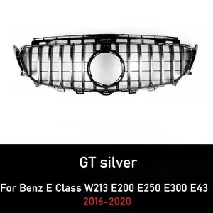 Grille avant StarNav pour Mercedes Benz Classe E W213 E200 E250 E300 E43 2016 2017-2020, style grille de rechange supérieure pour capot, maille de grille de course - Product Image 2