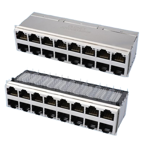 Разъем GLGNET CAT6 POE, позолоченный, RJ45 8P8C, 1 порт, экранированный, модульный, для печатных плат, со светодиодом, Fast Ethernet 10/100 Мбит/с, для промышленного применения - Product Image 4