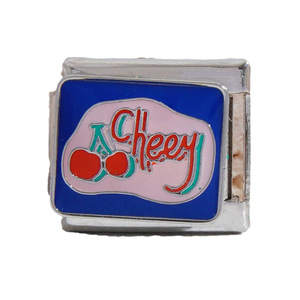 Good Vibes Charm Bracelet Blue Enamel Unisex Jewelry Modular Fashion Accessory - Product Image 4