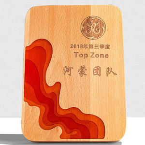 थोक कंपनी वार्षिक बैठक पुरस्कार रंग मुद्रित क्रिस्टल ट्रॉफी लकड़ी क्रिस्टल ट्रॉफी - Product Image 6