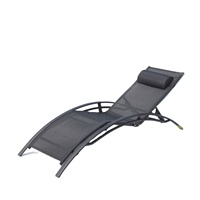Chaise longue pliante d'extérieur en forme de S, empilable, avec tissu en maille, idéale pour la vente par correspondance – Nouveauté très demandée