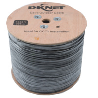 Kabel CCTV de red cat6e cat6 utp stp 22awg 23awg 24awg 305m kotak 500m gulungan drum harga per meter outdoorjack tembaga murni