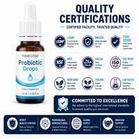 Gouttes Probiotiques pour la Santé Digestive, Gouttes de Soutien Quotidien de la Flore Intestinale, Gouttes de Vitalité Pure de Haute Qualité pour le Bien-être Général
