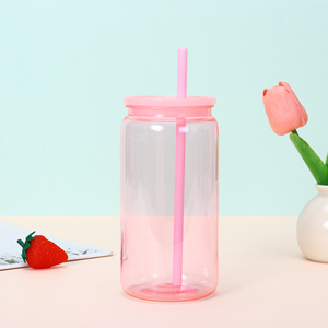 Vaso Mason de Plástico Personalizado de 16 oz con Pajita, Libre de BPA, Reutilizable, para Regalo de Fiesta - Product Image 2