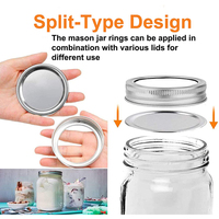 Couvercles de mise en conserve à bouche régulière 70Mm 2,75 pouces couvercles de bocaux Mason avec joints en Silicone couvercles de Type fendu sans fuite