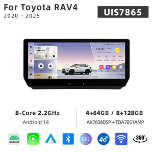 Autoradio Android 14 da 12,3 Pollici <span class=keywords><strong>con</strong></span> CarPlay, GPS, Navigazione, Schermo Multimediale e <span class=keywords><strong>Lettore</strong></span> <span class=keywords><strong>DVD</strong></span> per Toyota RAV4 2020 - 2025 - Product Image 3