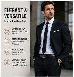 Ceinture Classique Réversible Personnalisable pour Homme, Ensemble de Ceintures Formelles avec Boucle Noire Mate - Product Image 2