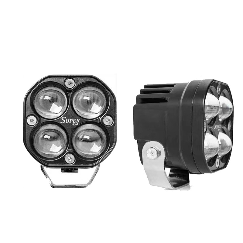 Super Bright 3 Inch 4x4 40W LED Work Light Dual Color 3000K 6000K Spot Beam Lighting Square Motorcycle Off-Road LED Light