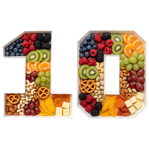 White Paper Number 10 <b>Box</b> Decorative Digit Display Packaging Tray for <b>Party</b> Birthday Decoration - Product Image 3