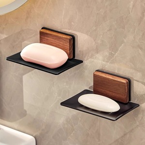 ที่วางสบู่ติดผนังทรงสี่เหลี่ยมผืนผ้า ยี่ห้อ Shu Zheng ทำจากไม้ ระบายน้ำได้เอง สำหรับใช้ในบ้าน - Product Image 2