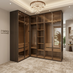 <span class=keywords><strong>Armadio</strong></span> in vetro leggero stile Mid-Century, smontabile e autoportante, per camera da letto e uso commerciale - Product Image 2