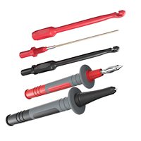 Kit de 25 sondes de test multimètre en silicone avec sondes de perforation de fils remplaçables, pinces crocodiles, crochets de test, pinces de test