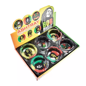 <span class=keywords><strong>Cendrier</strong></span> en verre sans fumée <span class=keywords><strong>Bob</strong></span> <span class=keywords><strong>Marley</strong></span> 71, rond, personnalisé avec logo imprimé, pour accessoires de cigares, collection 2025 - Product Image 3