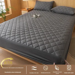 Protège-matelas matelassé imperméable anti-urine, pièce unique, avec coton ajouté, épaissi, anti-poussière, pour la maison - Product Image 1