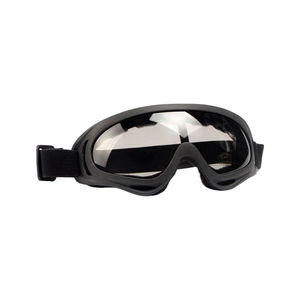 Lunettes de protection à monture complète avec lentilles PC transparentes et incassables, doublure en éponge souple, sangle élastique réglable, résistantes au vent, à la poussière et aux éclaboussures - Product Image 6