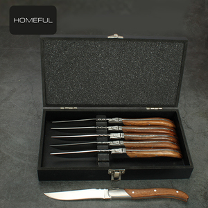 Professional Laguiole Steak <strong>Knife</strong> Stainless Steel Mirror Polished <strong>Dinner</strong> <strong>Knife</strong> with Pakkawood Handle Custom Logo for Gift Set - Product Image 3
