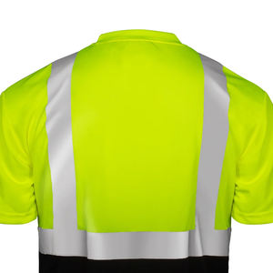 Camiseta Polo de Alta Visibilidad para Hombre, 100% Poliéster, Certificación ANSI/ISEA 107, Ropa de Trabajo Reflectante para Trabajadores Industriales - Product Image 2