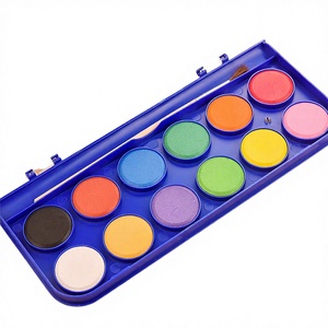 Artecho 12-Piece Solid Water Color <b>Paints</b> Set with 3mL Tubes Box & Nylon <b>Brush</b> for Paper /<b>Art</b> - Product Image 2