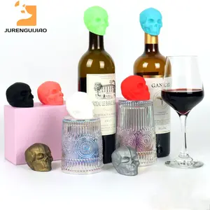 Yeniden dekoratif içecek şarap şişesi stoper şarap kadehi süsleri için kauçuk conta ile