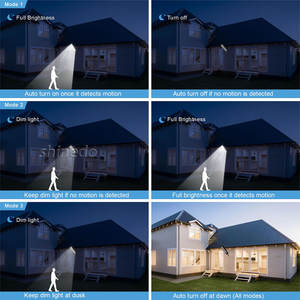 Ультра яркий уличный фонарь на солнечной батарее, широкоугольный датчик движения, парковочная площадка, уличный светильник на открытом воздухе для дома и освещения на солнечной батарее, 400 Вт - Product Image 4