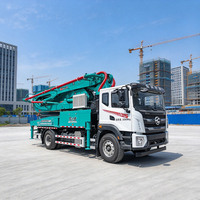 Camion pompe à béton mobile de 37 mètres avec valve en S et malaxeur planétaire 3 cubes ±270 °   Plateforme tournante pour travaux de construction