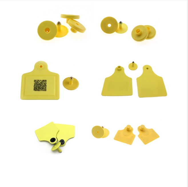 Rfid uhf /u8 /lf Ушная бирка для крупного рогатого скота, Ушная бирка для крупного рогатого скота, rfd трекер для животных, Круглый бирка с пользовательской печатью