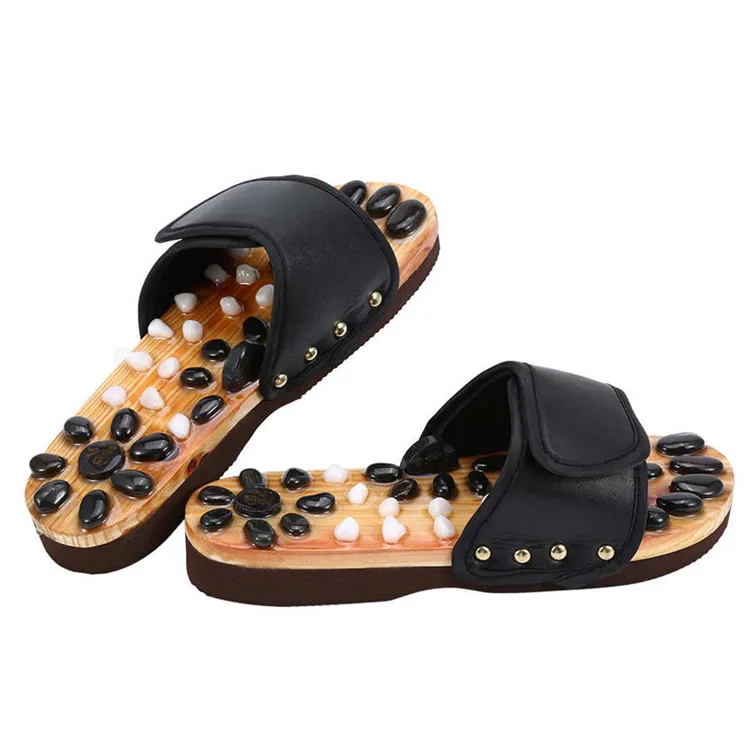 Heren Zomer Platte Sandalen Mannen Buiten Voet Massage Slippers Indoor Health Hotel Home Schoenen Mannen Glijdt Buiten Strand Slippers