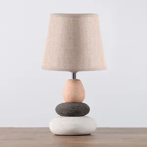 Neues Design der Tisch lampe aus Stein keramik für Schlafzimmer und Innenräume