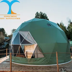 6M 8M 10M Pvc Rumah Hotel Taman Resor Geodesic Tenda Kubah Glamor Tenda Mainan Berkemah