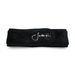 Diadema de microfibra de terciopelo con logotipo personalizado, sin marcas, para bebé, con cierre de <span class=keywords><strong>velcro</strong></span>, estilo dulce y moderno para uso diario - Product Image 1