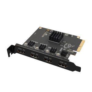 การ์ดจับภาพวิดีโอภายในแบบพิเศษ pcie 4 1080P 4K 60hz 4HDMI การ์ดสําหรับปาร์ตี้บนเวที True View Live