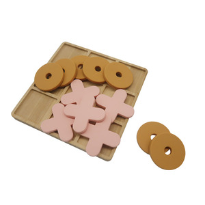 Tương tác giữa cha mẹ và con cái trò chơi Bảng gỗ <span class=keywords><strong>xo</strong></span> Tic Tac Toe cờ vua vui phát triển câu đố đồ chơi giáo dục thông minh - Product Image 5