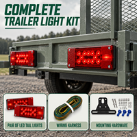 Feu arrière LED HSSH 12V, 28 LED, 205 mm, pour camion lourd, remorque, semi-remorque, véhicule de transport