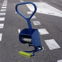 Applicateur de ruban adhésif personnalisé JH-Mech avec pointe de positionnement métallique, rouleau de chargement de ruban intégré, poignée ergonomique en boucle, applicateur de ruban adhésif pour sol