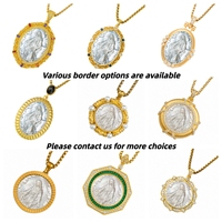 Bijoux en coquillage : Caméos sculptés en relief 3D avec motifs de saints, articles religieux catholiques, cadeaux de festival, articles de boutique