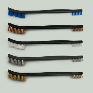 <span class=keywords><strong>Brosse</strong></span> métallique décapante à double tête Tongsun, <span class=keywords><strong>en</strong></span> fil de laiton et de cuivre, avec manche <span class=keywords><strong>en</strong></span> plastique, pour nettoyage industriel – Vente directe usine - Product Image 1