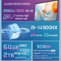 Pemutar Laptop MSI, Laptop Gaming layar 17 inci mendukung kartu grafis eksternal DDR5 32GB * 2 Laptop