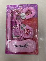 Kit de bondage sexuel pour couple, 3 pièces, noir, rouge, rose, avec bandeau pour les yeux, fouet et menottes, jouet sexy pour jeu érotique et fête