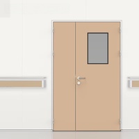 Portes à double battant en acier prélaqué pour salles d'examen hospitaliers, salles d'opération, salles de soins intensifs et salles de services – Design moderne