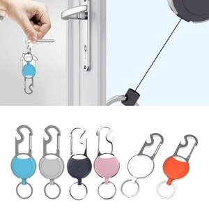 Porte-badge anti-perte avec fonction d'ouverture, cadre en alliage blanc et noir, 330 mm, porte-clés rétractable, logo personnalisé pris en charge, OEM/ODM disponible - Product Image 6